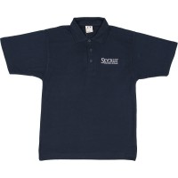  Youth Cotton Knit Navy Short Sleeve Polo